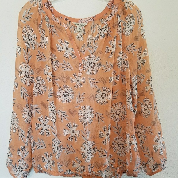 lucky brand sheer blouse
